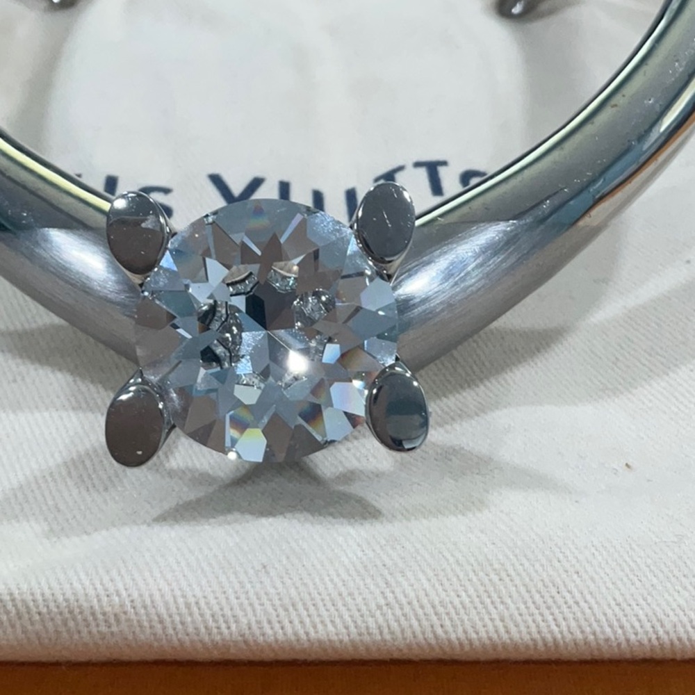 Louis Vuitton Silver Sculptural Necklace with Crystal Accent - Picture 2 of 11